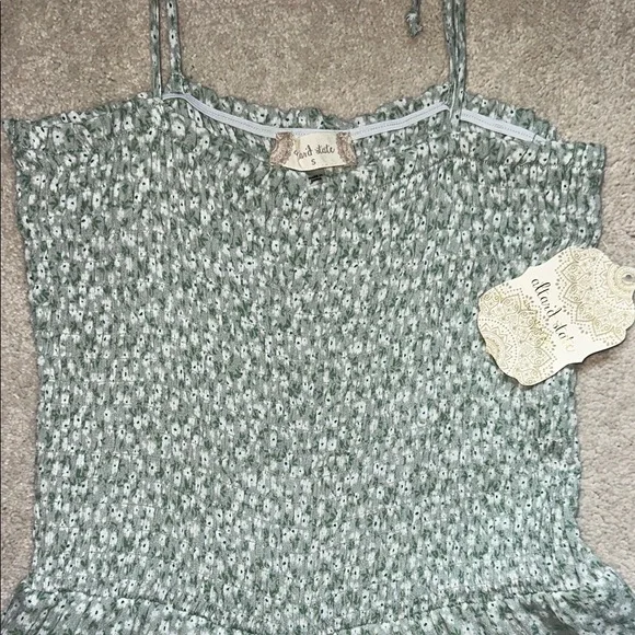 NWT! Altar’d State Green Floral Bell Bottom Jumpsuit - Picture 5 of 9